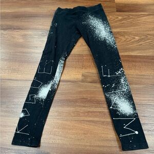 Rogue & Wolf Galaxy Leggings Womens XS Black I Need More Space Astronaut Print